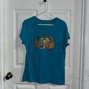 NWOT Handcrafted Fall/Pumpkin Shirt XXL